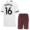 Conjunto (Camiseta+Pantalón Corto) Manchester City Rodrigo 16 Segunda Equipación 23-24 - Niño